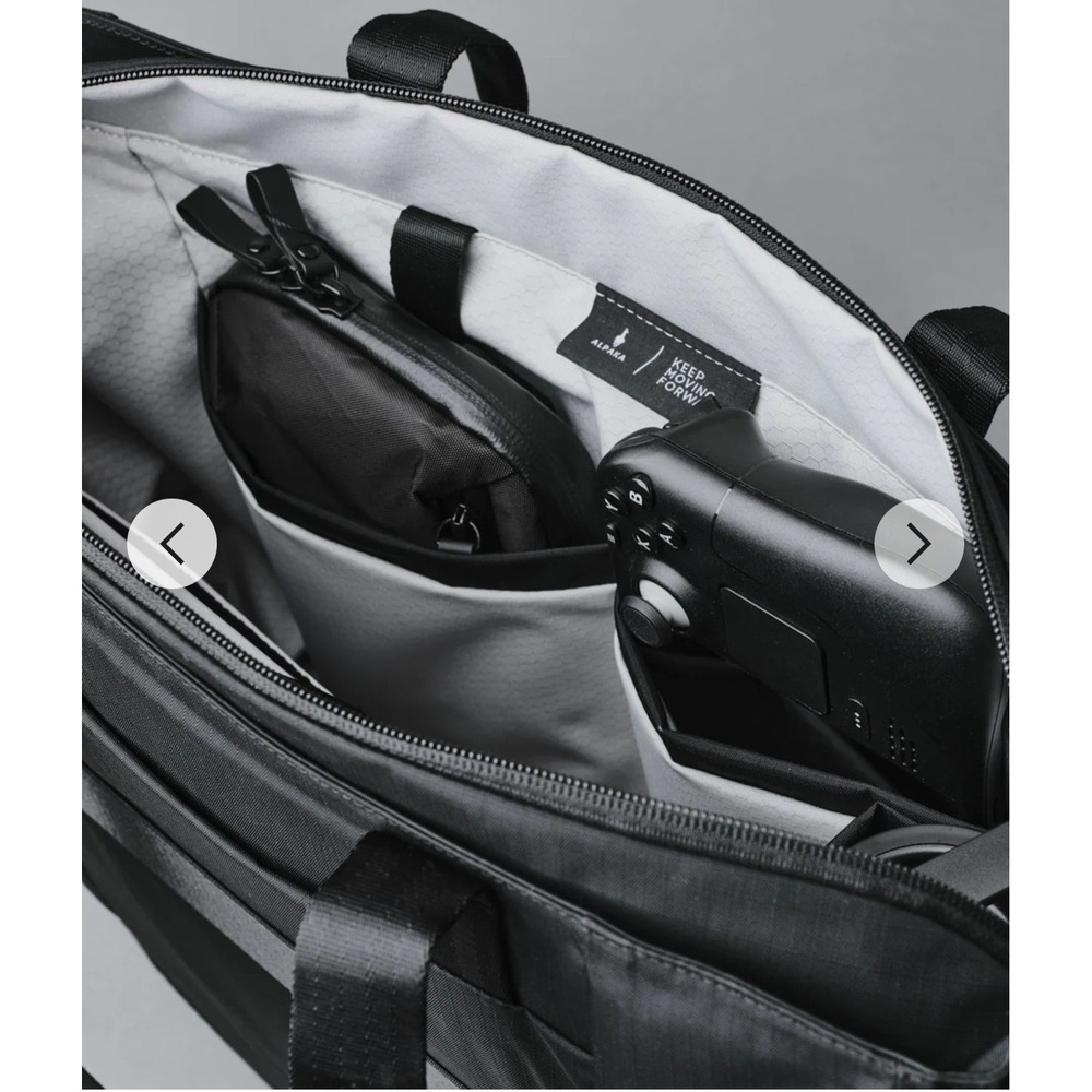 ALPAKA Metro Tote Black Axoflux 210D Recycled 14L Laptop Bag AA010500118 - Picture 4 of 12